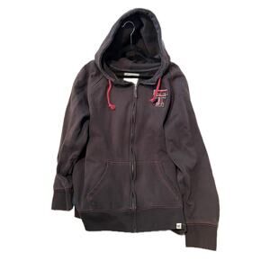 Colosseum Texas Tech Brown Full Zip Heavy Hoodie Mens Large